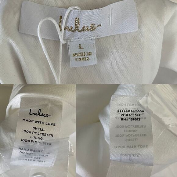 Lulus Women's Size L Sophisticated Romance White Satin Backless Maxi Dress NEW - Picture 4 of 14